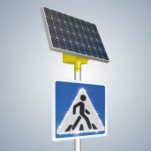 Светодиодный дорожный знак 5.19.1 5.19.2 пешеходный переход на солнечных батареях